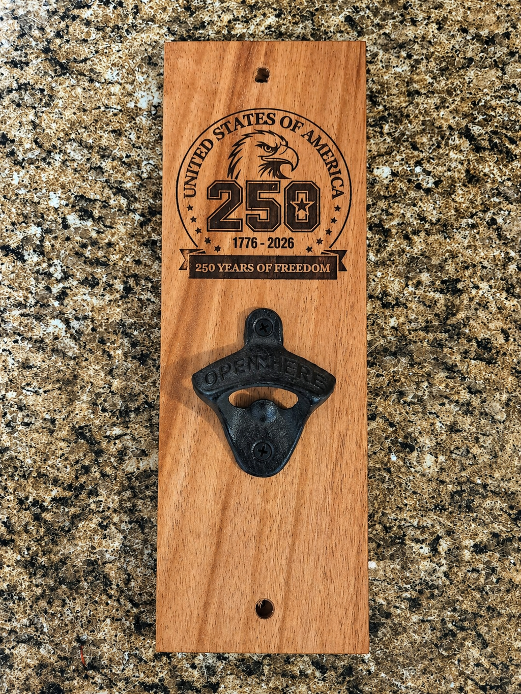 Bottle opener 250 years of freedom (1776–2026)