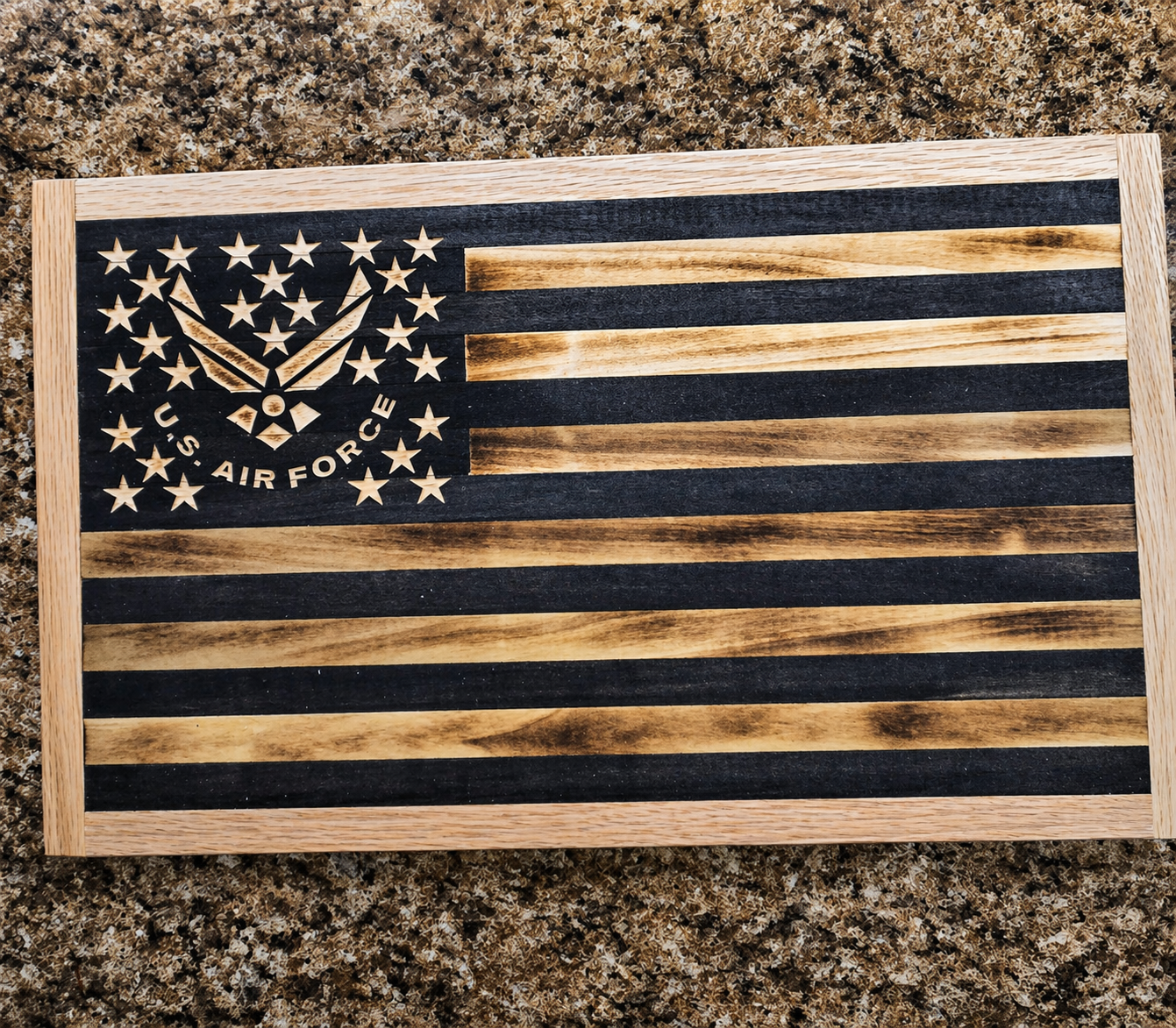 Handcrafted Wooden U.S. Air Force Flag Plaque